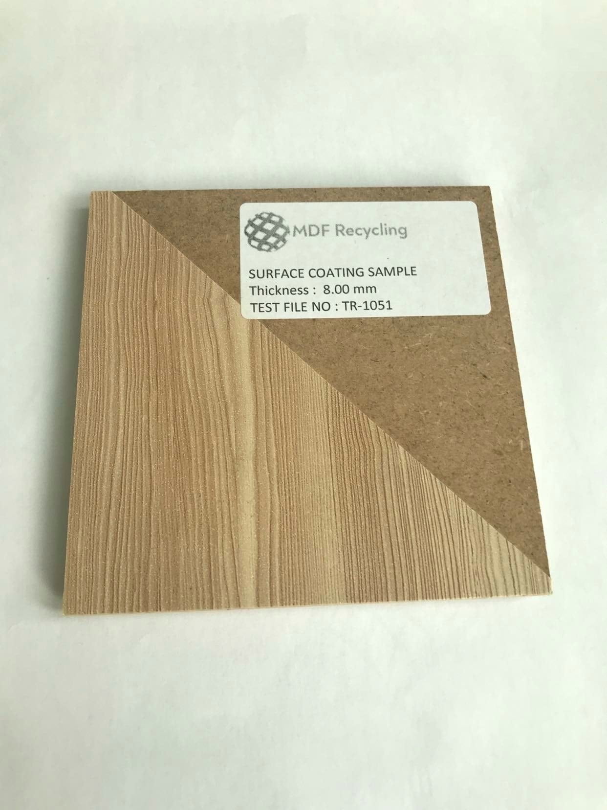MDF Recycling surface coating